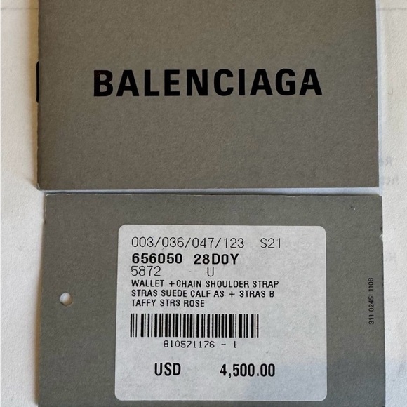 Balenciaga Hourglass Pink Crystal Embellished Crossbody Bag - Picture 12 of 16